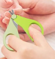 Simple Style Solid Color Plastic Nail Scissors Baby Accessories main image 3