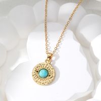 Vintage Style Simple Style Classic Style Color Block Alloy Women's Pendant Necklace sku image 1
