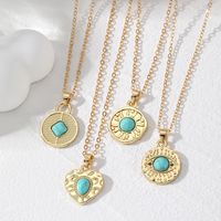 Vintage Style Simple Style Classic Style Color Block Alloy Women's Pendant Necklace main image 1