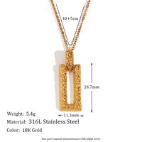 Style Vintage Style Simple Couleur Unie Acier Inoxydable Placage Plaqué Or 18k Pendentif sku image 2