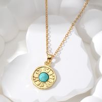 Vintage Style Simple Style Classic Style Color Block Alloy Women's Pendant Necklace sku image 2
