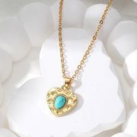 Vintage Style Simple Style Classic Style Color Block Alloy Women's Pendant Necklace sku image 3