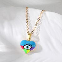 Vintage Style Simple Style Classic Style Heart Shape Copper Pendant Necklace sku image 1