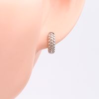 1 Paar Einfacher Stil Runden Überzug Sterling Silber Ohrringe main image 6