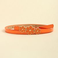 Vacation Pastoral Flower Pu Leather Women's Leather Belts sku image 4