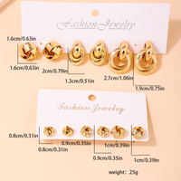 Wholesale Jewelry Simple Style Classic Style Round Flower Alloy Gold Plated Plating Ear Studs main image 2