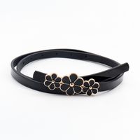 Vacation Pastoral Flower Pu Leather Women's Leather Belts main image 5