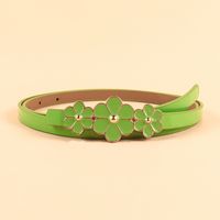 Vacation Pastoral Flower Pu Leather Women's Leather Belts sku image 2