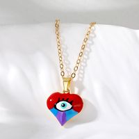 Vintage Style Simple Style Classic Style Heart Shape Copper Pendant Necklace sku image 2