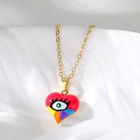 Vintage Style Simple Style Classic Style Heart Shape Copper Pendant Necklace sku image 3