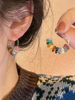 1 Paar Französische Art Einfacher Stil Runden Perlen Legierung Ohrringe main image 1