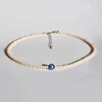 Rostfreier Stahl Künstliche Edelsteine Künstlicher Kristall Versilbert Handgemacht Perlen Überzug Farbblock Halskette sku image 1
