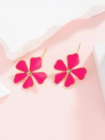 1 Pair Simple Style Classic Style Flower Plating Inlay 304 Stainless Steel Zircon 14K Gold Plated Ear Studs main image 4