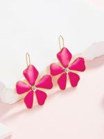 1 Pair Simple Style Classic Style Flower Plating Inlay 304 Stainless Steel Zircon 14K Gold Plated Ear Studs main image 1