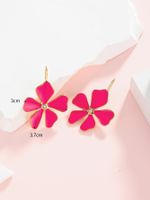 1 Pair Simple Style Classic Style Flower Plating Inlay 304 Stainless Steel Zircon 14K Gold Plated Ear Studs main image 2