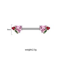 1 Piece Nipple Rings & Studs Sexy Heart Shape Rose 316 Stainless Steel  Alloy Plating Inlay Rhinestones Glass White Gold Plated Gold Plated main image 3