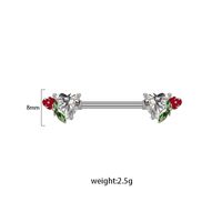 1 Piece Nipple Rings & Studs Sexy Heart Shape Rose 316 Stainless Steel  Alloy Plating Inlay Rhinestones Glass White Gold Plated Gold Plated sku image 3