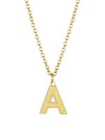 Basic Letter Stainless Steel Plating 18k Gold Plated Pendant Necklace main image 4