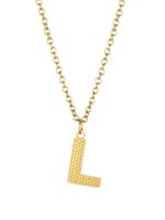 Basic Letter Stainless Steel Plating 18k Gold Plated Pendant Necklace main image 7