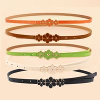 Vacation Pastoral Flower Pu Leather Women's Leather Belts main image 3