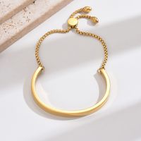 Sweet Classic Style Heart Shape 304 Stainless Steel 14K Gold Plated Zircon Bangle In Bulk main image 7