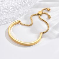 Sweet Classic Style Heart Shape 304 Stainless Steel 14K Gold Plated Zircon Bangle In Bulk main image 8