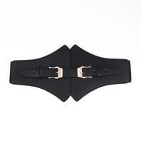 Business Modern Style Oversized Solid Color Pu Leather Buckle Women's Leather Belts main image 3