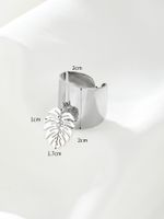 304 Stainless Steel 14K Gold Plated Simple Style Plating Leaves Charm Rings main image 3