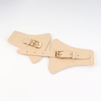 Business Modern Style Oversized Solid Color Pu Leather Buckle Women's Leather Belts sku image 1