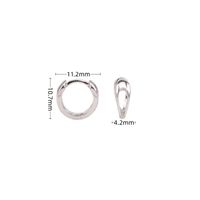 1 Pair Simple Style Round Plating Sterling Silver Earrings main image 4