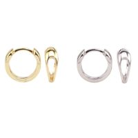 1 Pair Simple Style Round Plating Sterling Silver Earrings main image 1