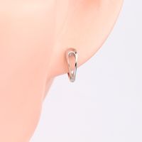 1 Pair Simple Style Round Plating Sterling Silver Earrings main image 6