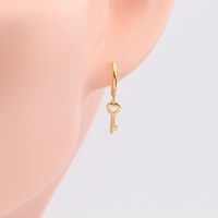 1 Pair Simple Style Key Sterling Silver Earrings main image 5