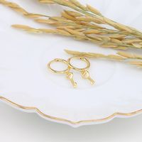 1 Pair Simple Style Key Sterling Silver Earrings main image 7