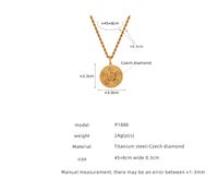Casual Elegant Simple Style Flower Titanium Steel Plating Inlay Artificial Diamond 18k Gold Plated Pendant Necklace main image 2