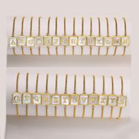 Preppy Style Simple Style Classic Style Letter 201 Stainless Steel 18K Gold Plated Shell Bracelets In Bulk main image 1