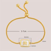 Preppy Style Simple Style Classic Style Letter 201 Stainless Steel 18K Gold Plated Shell Bracelets In Bulk main image 2
