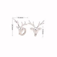 1 Pair Basic Antlers Plating Sterling Silver Ear Studs main image 4
