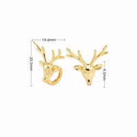 1 Pair Basic Antlers Plating Sterling Silver Ear Studs main image 3