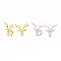 1 Pair Basic Antlers Plating Sterling Silver Ear Studs main image 1