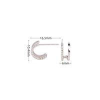 1 Pair Basic C Shape Plating Sterling Silver Ear Studs main image 4