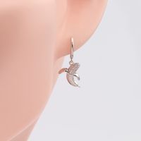 1 Pair Vintage Style Novelty Banana Plating Inlay Sterling Silver Zircon White Gold Plated Gold Plated Drop Earrings main image 6