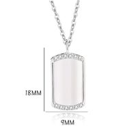 Simple Style Geometric Sterling Silver Polishing Plating Inlay Shell Zircon Pendant Necklace main image 2