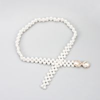 Elegant Simple Style Geometric Artificial Pearl Beaded Women's Chain Belts main image 4