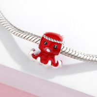 Cute Japanese Style Octopus Teapot Wind Chimes Sterling Silver Epoxy Jewelry Accessories main image 6