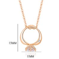 Simple Style Heart Shape Sterling Silver Polishing Plating Inlay Zircon Pendant Necklace main image 2