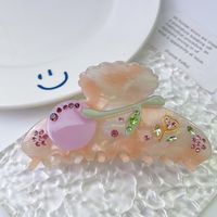 Korean Style Butterfly Cellulose Acetate Sheet Inlay Rhinestone Hair Claws sku image 3