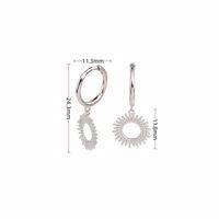 1 Pair Vintage Style Simple Style Sunflower Solid Color Plating Sterling Silver Drop Earrings main image 4