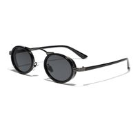 Hip-hop Streetwear Solid Color Ac Oval Frame Full Frame Women's Sunglasses main image 3