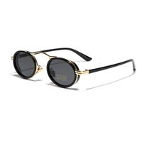 Hip-hop Streetwear Solid Color Ac Oval Frame Full Frame Women's Sunglasses sku image 1